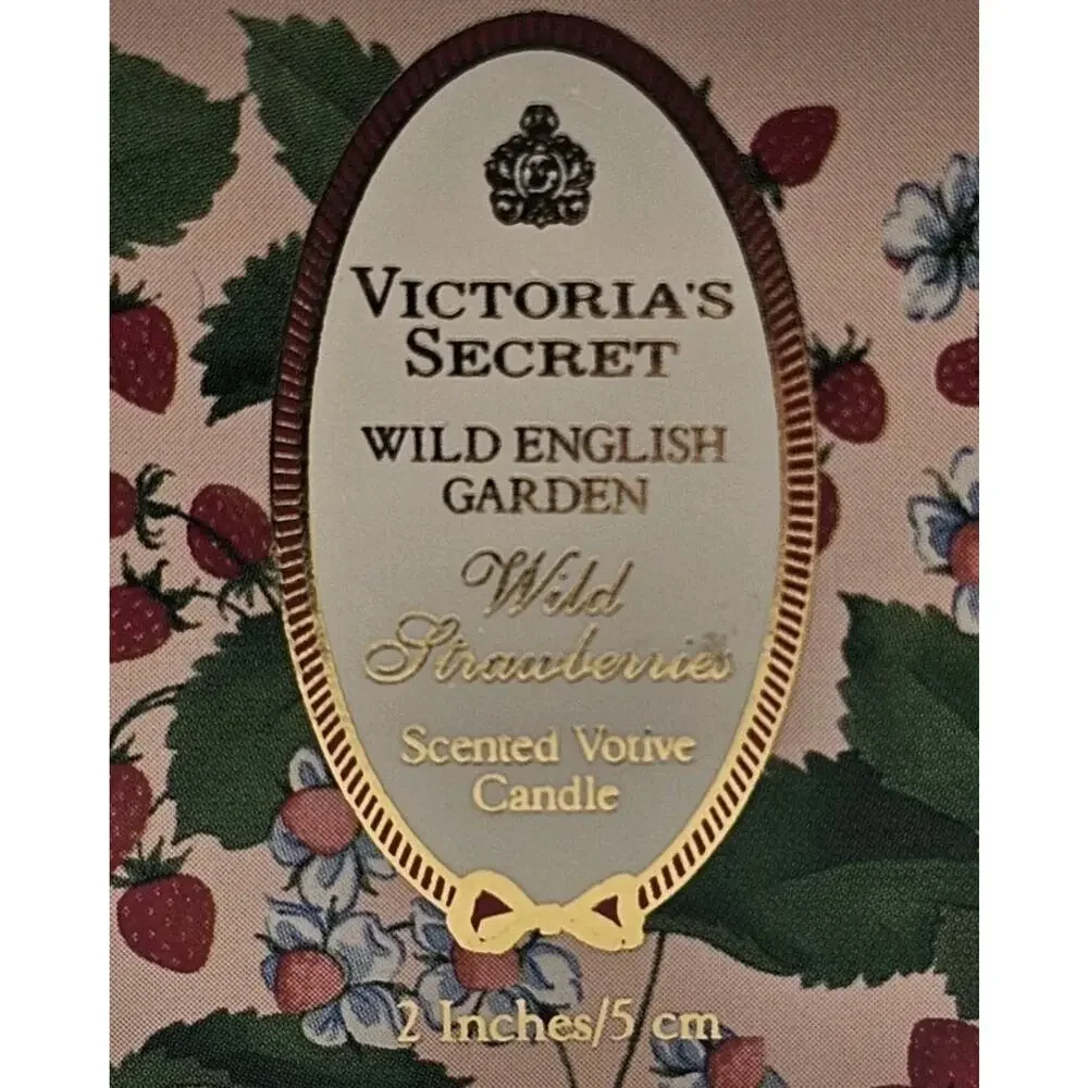 VTG‎ NOS Victoria's Secret WILD ENGLISH GARDEN SCENTED CANDLE Wild Strawberries